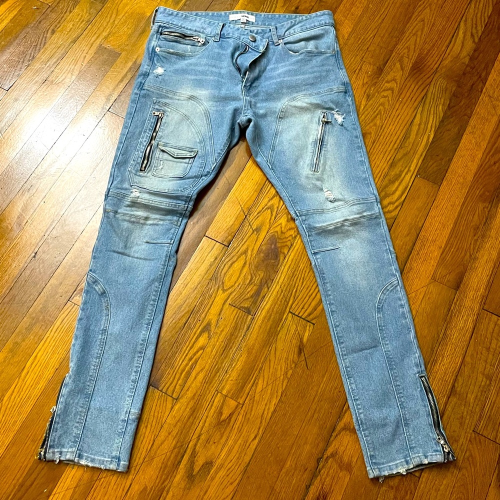 Slim fit biker jeans